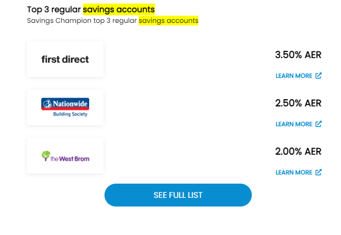 Best Savings Accounts