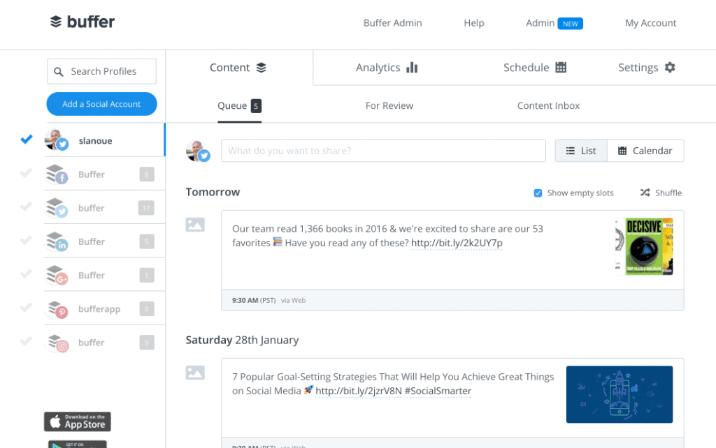 Buffer scheduler