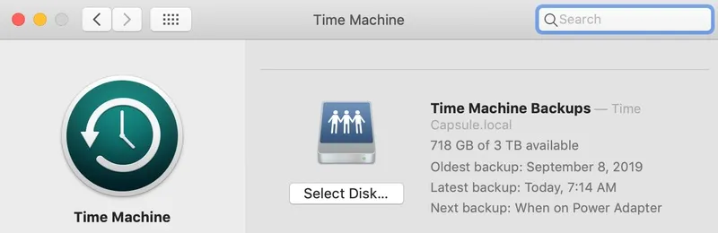  Time Machine backup