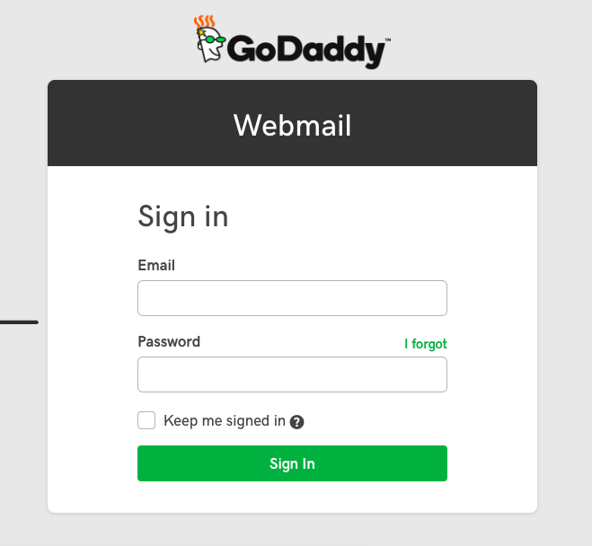 godaddy email login