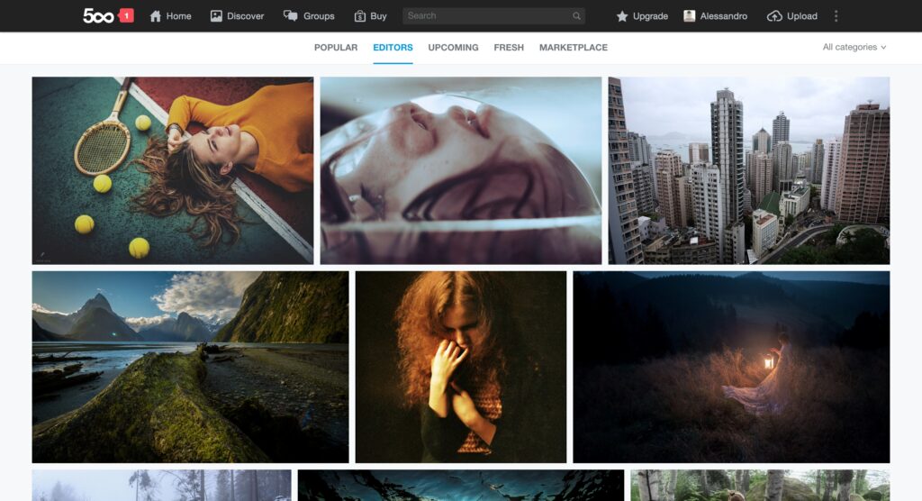 500px website