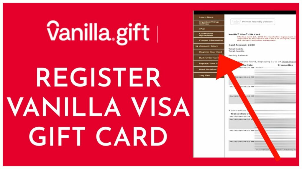 vanilla gift card activation